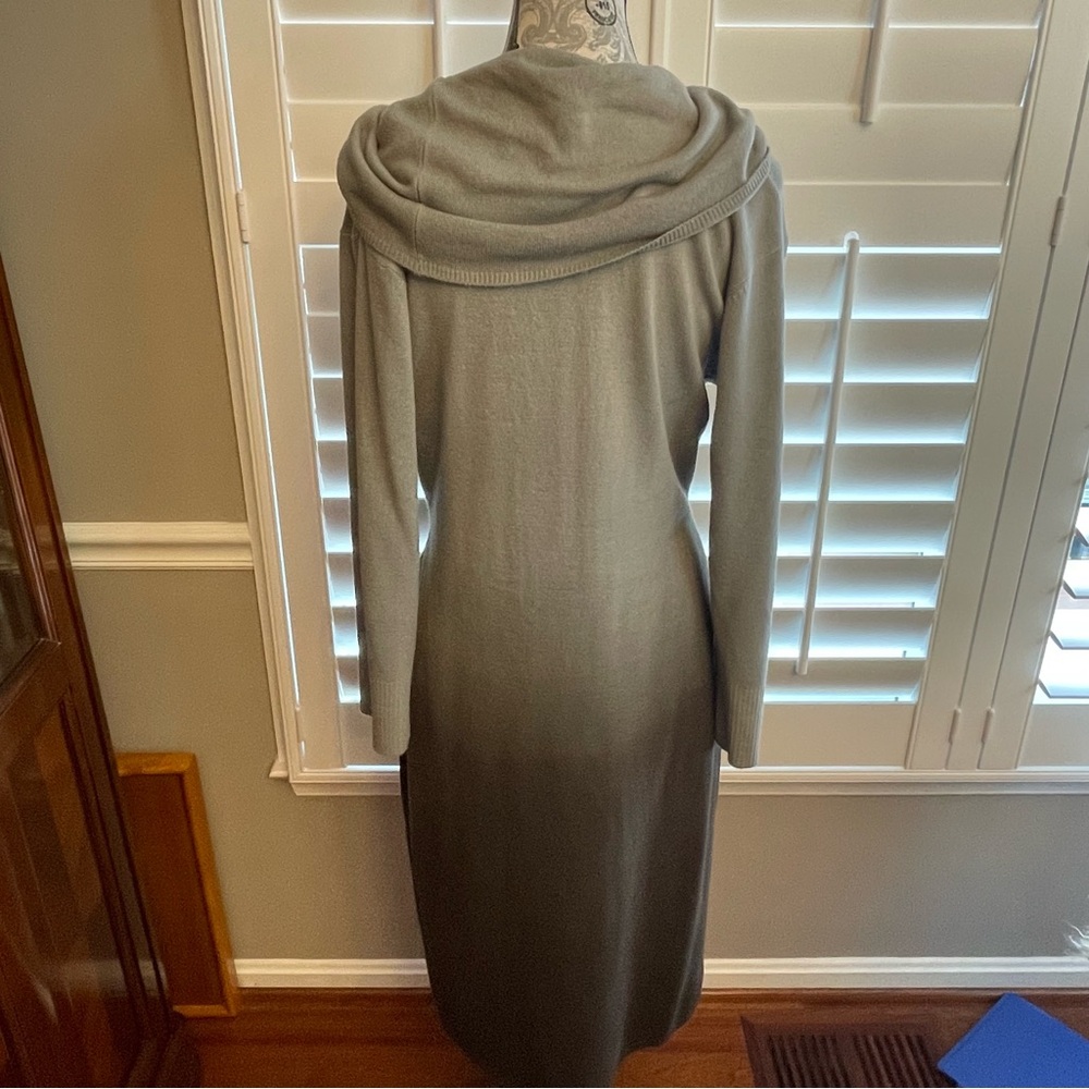 Connected Apparel Light Gray Sweater Dress - Picture 3 of 5